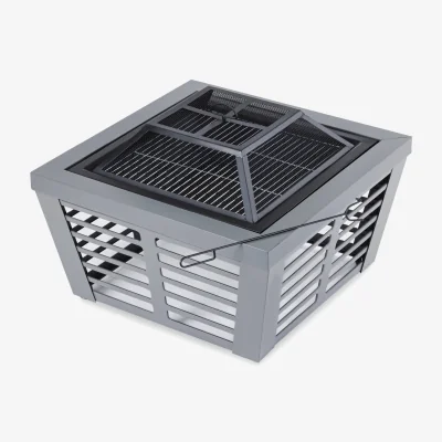 The Range Veneziano 30" Outdoor Fire Pit with BBQ Grill - Grey