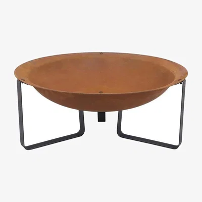 The Range Helston Fire Pit with Stand - Rust Effect