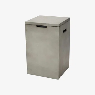 The Range Garden Square Concrete Firepit 13kg Gas Bottle Storage - Grey