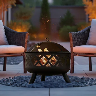 The Range Neo Outdoor Heater Fire Pit Bowl - Black