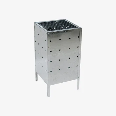 The Range 90L Square Garden Galvanised Incinerator Fire Bin Rubbish Pit - Steel