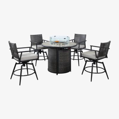 The Range Rica 5 Piece Firepit Dining Set