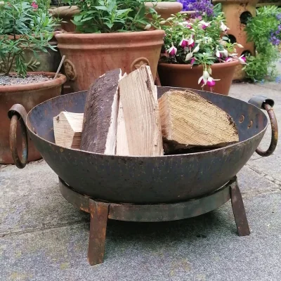 The Range BBQ Fire Pit Kadai Steel Karai Bowl - Brown / 4.8kg