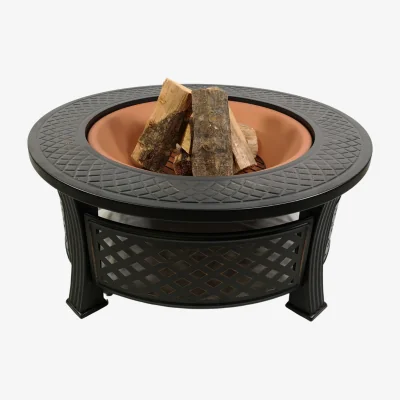 The Range Round Garden Fire Pit BBQ Grill - Black