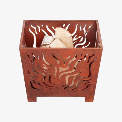 The Range Square Fire Basket (FF161) - Rust Effect