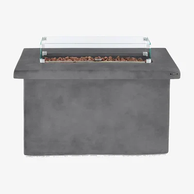 The Range Magna Rectangular Gas Fire Pit Low - Grey