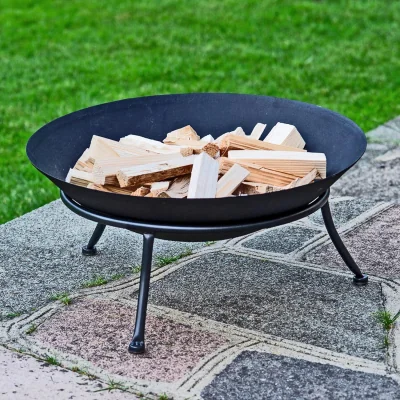The Range Iron Cast Metal Fire Pit Bowls BBQ - Black