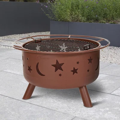 The Range Moon and Stars Deluxe Garden Firepit - Terracotta