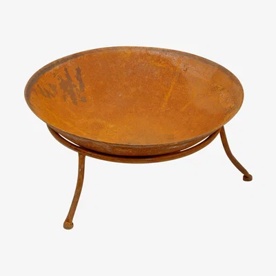 The Range Round Rusty Fire Bowl Garden Heater Portable Fire Pit  - Neutral