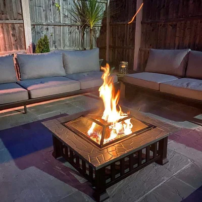 The Range CYNTHIA - CGC Large Luxury Square Fire Pi - Grey