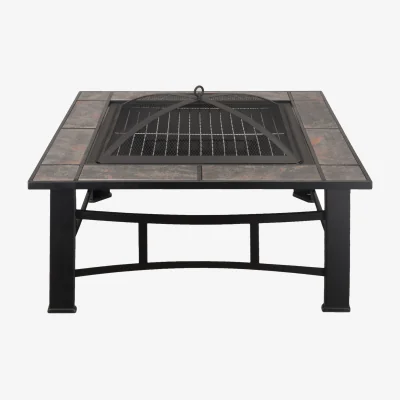 The Range Joseph Outdoor Square Fire Pit BBQ Ice Bucket - Black