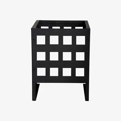 The Range Square Fire Basket - Black