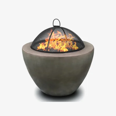 The Range DIABLO Contemporary Garden and Patio Heater Fire Pit and BBQ - Dark Grey