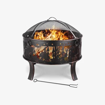 The Range 71cm Large Elegant Fire Bowl - Bronze