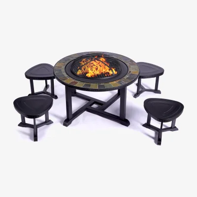 The Range CORDOVA Garden and Patio Heater Fire Pit Table BBQ and Ice Bucket - Multi
