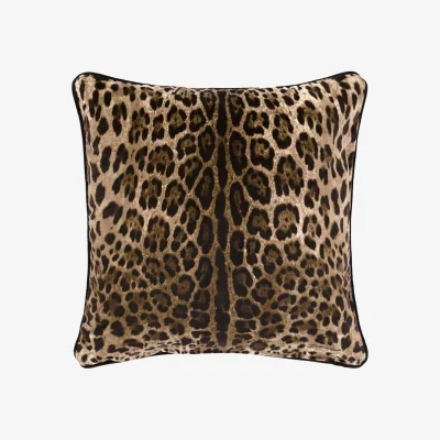 Amara and Gabbana Casa Leopard Velvet 60x60cm Sofa Cushion