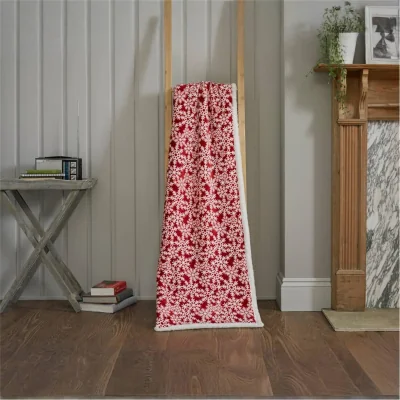 Amara Flakes Sofa Throw - Red