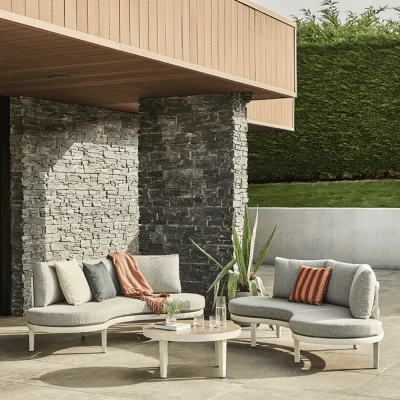 Atkin & Thyme Florence Contemporary Double Sofa Lounge Set with Coffee Table