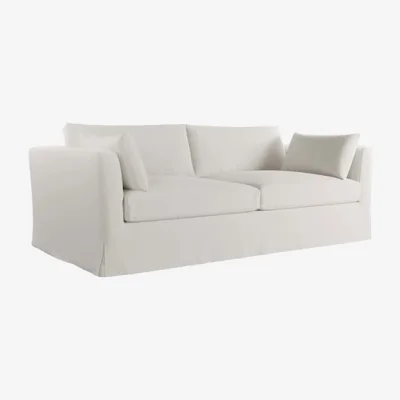 Andrew Martin Burton Sofa, Sofa, White - Andrew Martin Linen