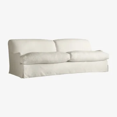 Andrew Martin Lady May Sofa in House Linen White, Sofa - Andrew Martin