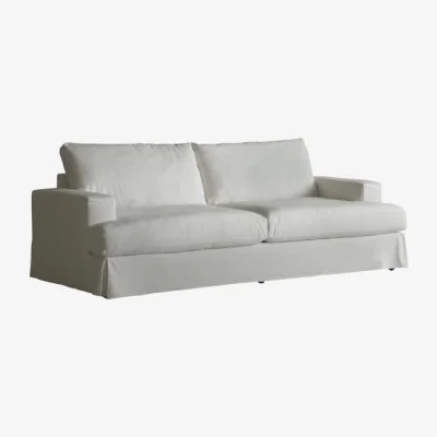 Andrew Martin Strand Sofa, Sofa, White/Light Neutral - Andrew Martin Linen