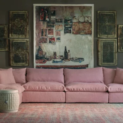 Andrew Martin Truman Sofa Large Custom, Footstool, Footstool - Andrew Martin