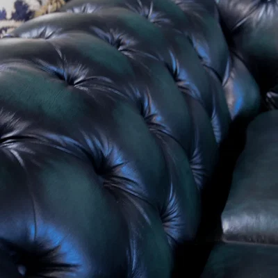 Arighi Bianchi Britannia Rub-off Leather Sofa, 4 Seater / Dark Blue