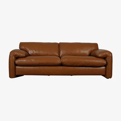 Barker and Stonehouse Montague Sofa, Brown Leather | Barker & Stonehouse