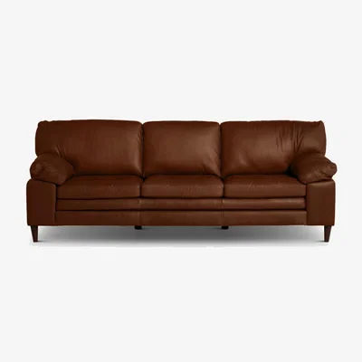 Barker and Stonehouse Olson Sofa, Brown Leather | Barker & Stonehouse
