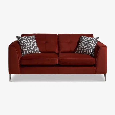 Barker and Stonehouse Conza Small Sofa, Red Velvet | Barker & Stonehouse