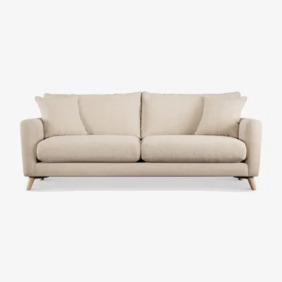 Barker and Stonehouse Newberry 4 Seater Sofa, Neutral Fabric | Barker & Stonehouse