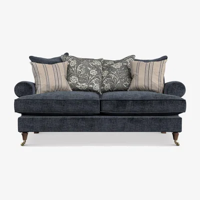 Barker and Stonehouse English Heritage Finch Small Sofa Pillow Back, Blue Fabric | Barker & Stonehouse