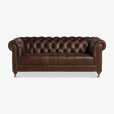 Barker and Stonehouse Caversham 3 Seater Sofa, Brown Leather | Barker & Stonehouse