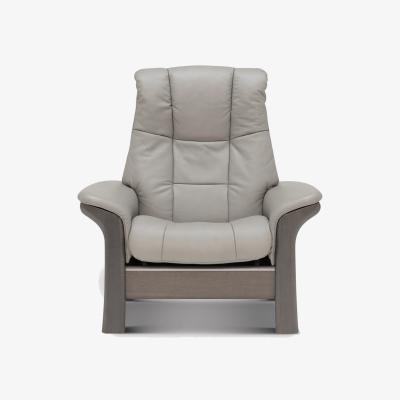 Barker and Stonehouse Stressless Windsor High Back 1 Seater Sofa Quickship, Neutral Leather | Barker & Stonehouse