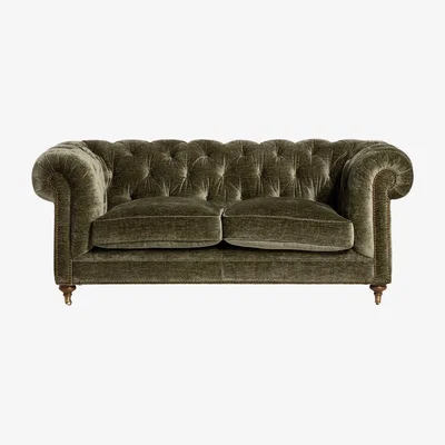 Barker and Stonehouse Highgrove 2 Seater Sofa, Green Fabric | Barker & Stonehouse