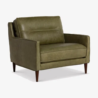 Barker and Stonehouse Rubino 1.5 Seater Sofa, Green Leather | Barker & Stonehouse