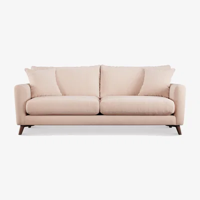 Barker and Stonehouse Newberry 4 Seater Sofa, Pink Fabric | Barker & Stonehouse