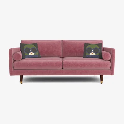 Barker and Stonehouse Orla Kiely Mimosa Large Sofa, Pink Fabric | Barker & Stonehouse