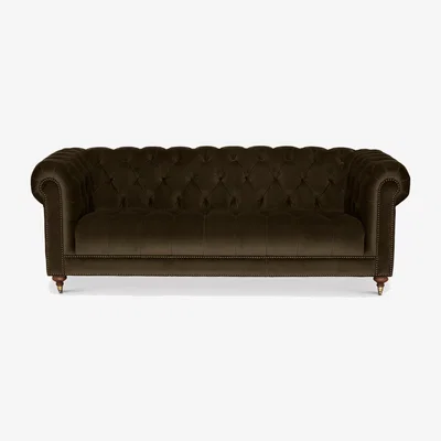 Barker and Stonehouse Ullswater 3.5 Seater Chesterfield Sofa, Green | Barker & Stonehouse