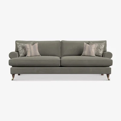 Barker and Stonehouse English Heritage Finch Large Sofa Standard Back, Grey Fabric | Barker & Stonehouse
