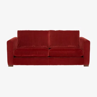 Barker and Stonehouse Fontella Medium Sofa, Red Fabric | Barker & Stonehouse