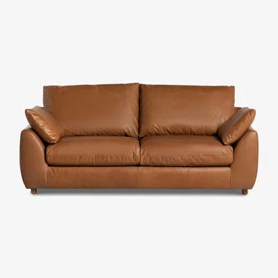 Barker and Stonehouse Odair 2 Seater Sofa, Brown Leather | Barker & Stonehouse