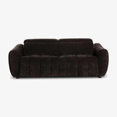 Barker and Stonehouse Montgomery 2.5 Power Seater & Headrest, Brown Fabric | Barker & Stonehouse