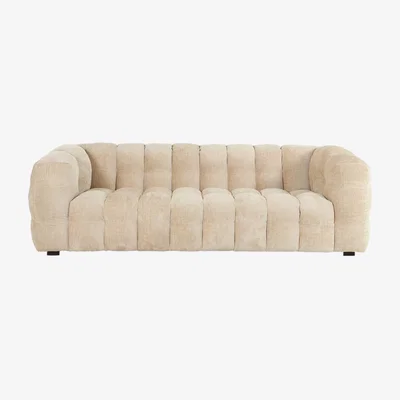 Barker and Stonehouse Lenor Sofa 240cm, White Fabric | Barker & Stonehouse