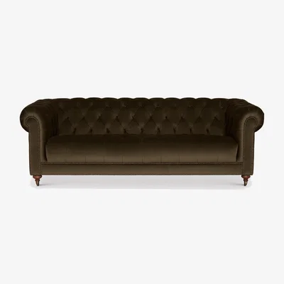 Barker and Stonehouse Ullswater 4 Seater Chesterfield Sofa, Green | Barker & Stonehouse
