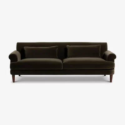 Barker and Stonehouse Cassian 2 Seater Sofa, Green Velvet | Barker & Stonehouse