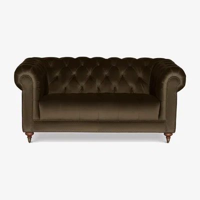 Barker and Stonehouse Ullswater 2 Seater Chesterfield Sofa, Green | Barker & Stonehouse