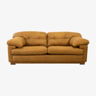 Barker and Stonehouse Langley 3 Seater Sofa, Brown Leather | Barker & Stonehouse