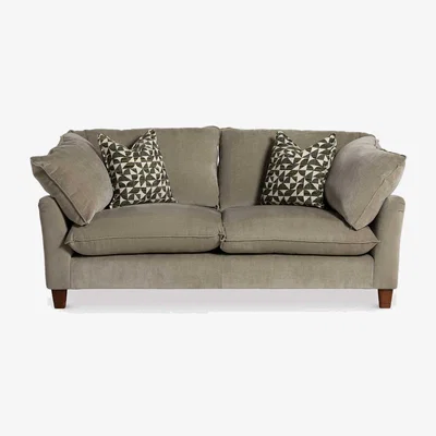 Barker and Stonehouse Orion Medium Sofa, Green Fabric & Leather | Barker & Stonehouse