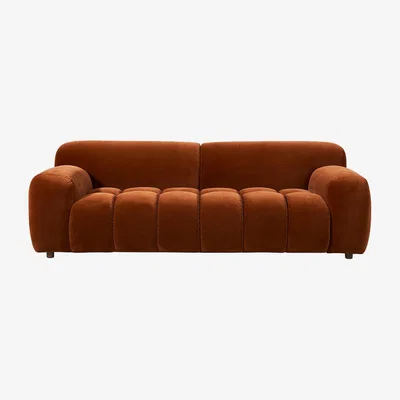 Barker and Stonehouse Lavinia 2.5 Seater Sofa, Orange Fabric | Barker & Stonehouse